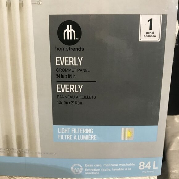 Light Filtering Curtain Panels Hometrends Everly Grommet 54" x 84" 2 Panels - Picture 2 of 6